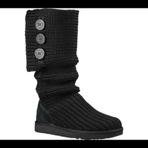 Ugg Cardy Sweater Boot in black size 6
